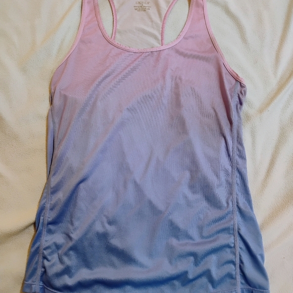 Diorlv Tops - Pink-to-Lavender Ombre Racerback Tank Top